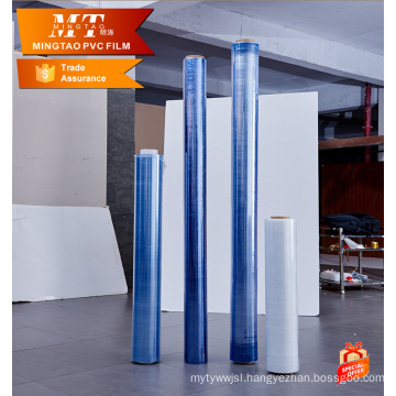 Pvc mattress packaging film roll with blue color